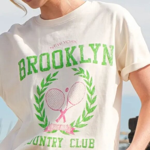 Lime 'N' Chili Brooklyn Graphic Round Neck Short Sleeve Top - Picture 9 of 10